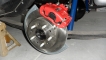 Huezo Racing builds custom Brake Systems. This example: 8in Power booster w/4wheel vented disks/ custom stainless lines w/proportioning valve on 1969  Big Block Roadrunner